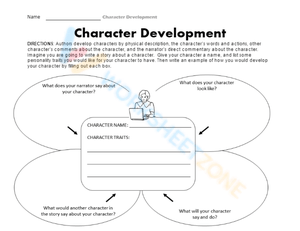 Describing Character Traits Worksheet: Character 7