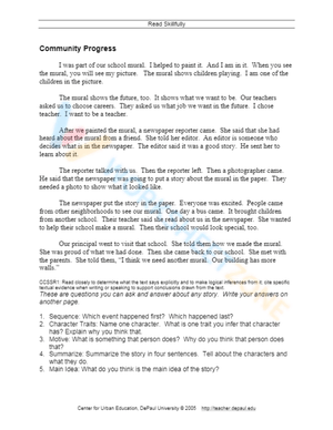 close reading passages 8