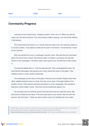 CCSSR1 Close Reading: Community Progress — Essential