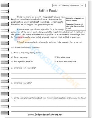 Informational Text Worksheet: Improve Reading Skills