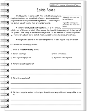 Informational Text Worksheet: Improve Reading Skills