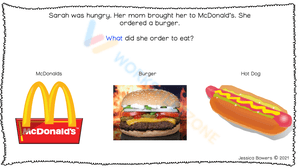 McDonald's Burger Ordering Comprehension Worksheet