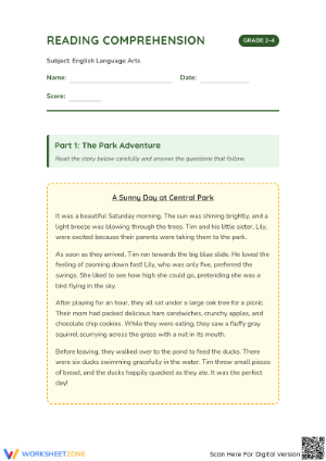 Grade 3 Reading Comprehension — Essential Printable Packet