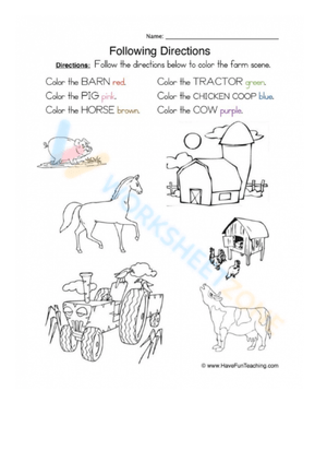 following directions 5