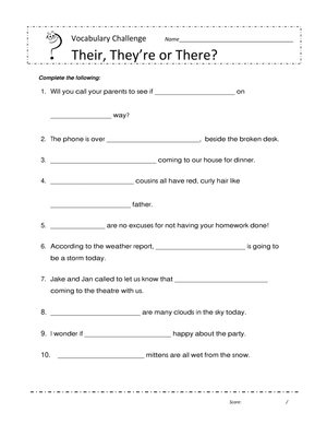 Comprehensive There Their They're Grammar Aid