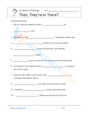 Comprehensive There Their They're Grammar Aid