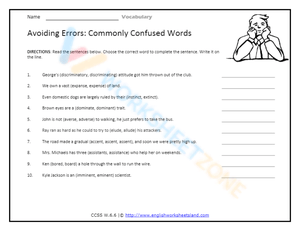 Avoiding Errors: Commonly Confused Words