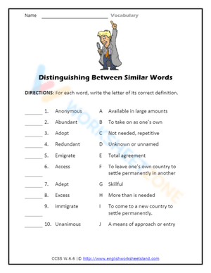 Distinguishing Between Similar Words