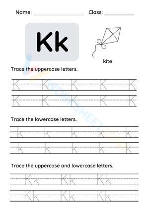 Letter K Tracing Worksheet