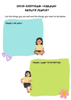 Growth Mindset Activity — Printable Grade 3 SEL Worksheet
