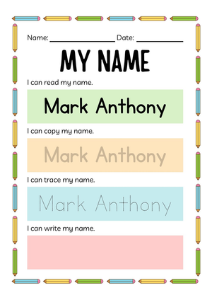 Back to School: Name Tracing Practice Worksheet