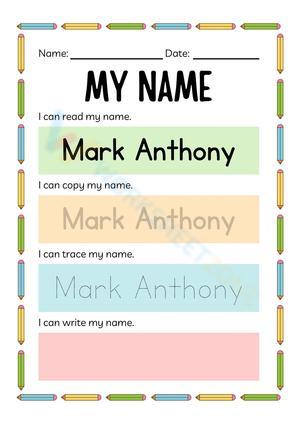 Back to School: Name Tracing Practice Worksheet