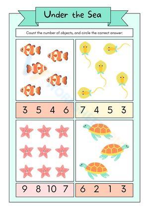 Under the Sea Counting Activity
