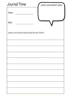 Daily Journal Activity Worksheet | Grade 2 Printable