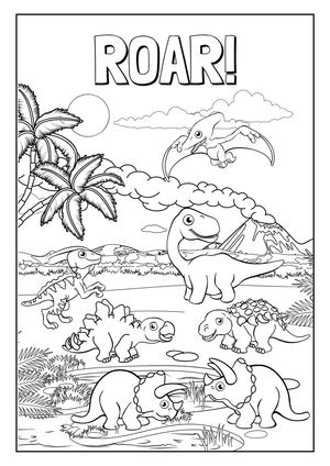 Dinosaur Coloring Worksheet | Grade K Printable