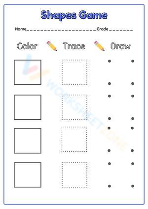 Printable Square Shapes Worksheet | Kindergarten Math