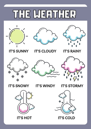 Weather Picture Dictionary | Grade K-1 Printable