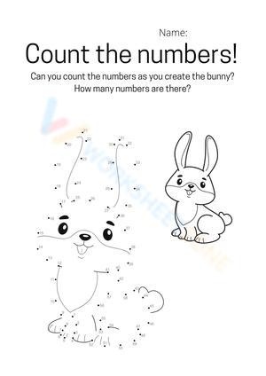 Bunny dot to dot Worksheet