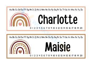 Back to School Student Desk Label Cards