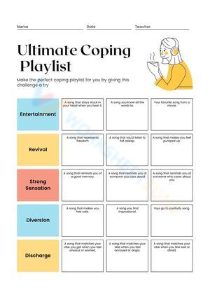 Coping Mood Check Social Learning Worksheet