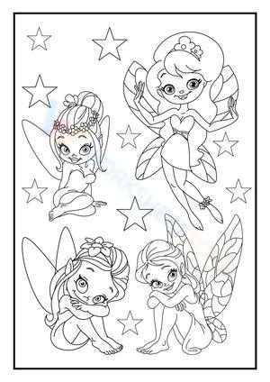 Fairy colouring in worksheet