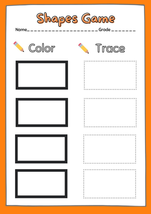 Rectangle Tracing Worksheet — Printable Grade K Math