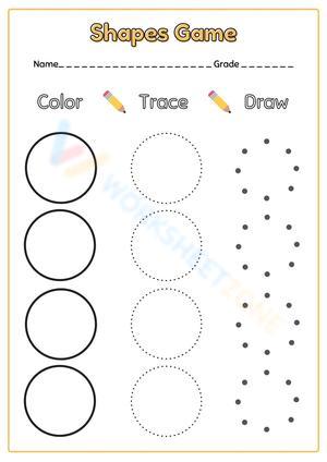 Printable Circle Shapes Worksheet | Grade K Math