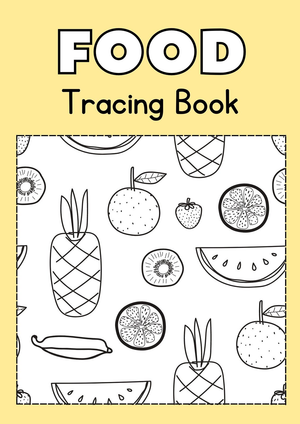 Yellow Food Tracing Book | Essential Kindergarten Ready