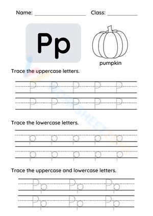Letter P Tracing Worksheet