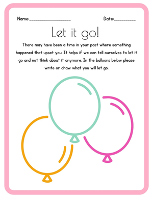 Let It Go SEL Worksheet | Grade 1 Printable