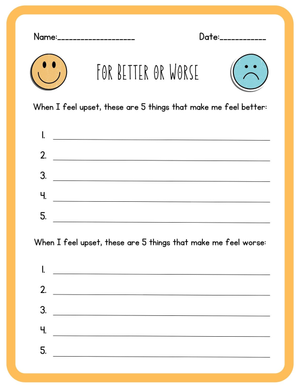 SEL Feelings Worksheet: For Better or Worse | Grade 2 Ready