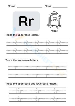 Letter R Tracing Worksheet