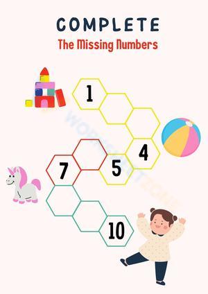 Grade K Missing Numbers Worksheet | Essential Math
