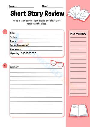 Story/Book Review Printable Worksheet