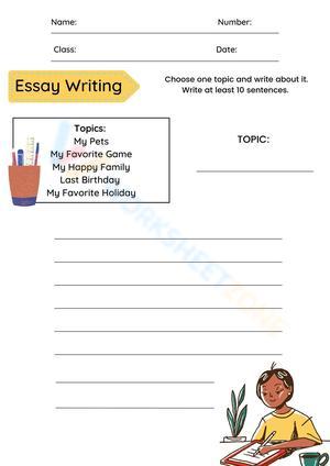 Simple Essay Writing Template