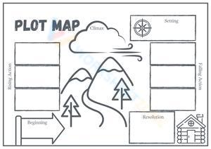 Monochrome Illustrative Education Plot Map