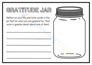 Gratitude Jar Worksheet