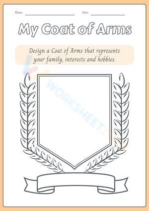 About Me: Medieval Coat of Arms Worksheet