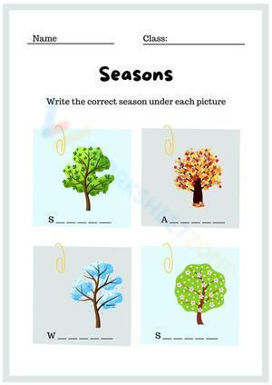 Seasons Vocabulary EFL worksheet