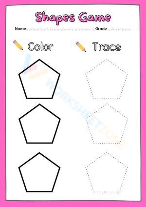 Shapes for Kids: Pentagon! Coloring & Tracing
