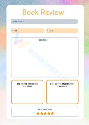 Book Review Worksheet | Grade 3 Essential Printable