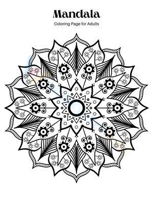 Mandala Coloring Pages Worksheet for Adults