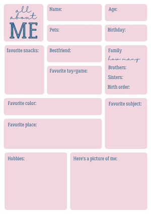 All About Me Worksheet | Grade K-2 Essential Printable