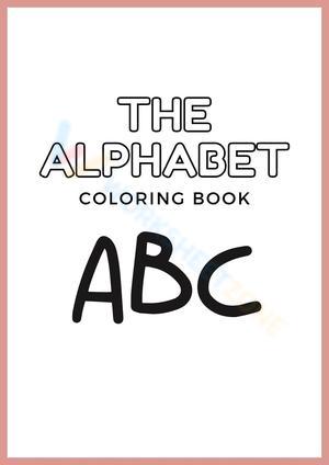 Pink-White Simple Alphabet Coloring Book