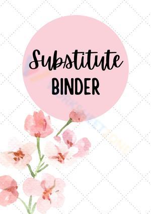 Substitute Binder Information and Feedback Form