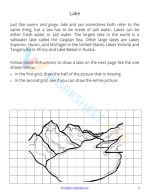 Landforms Drawing Practice Worksheet