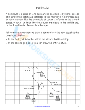 Creative Landforms Drawing Worksheet