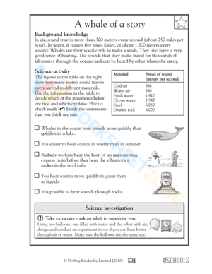 Science Concepts Worksheet for 3rd Grade
