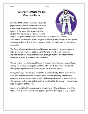 Fun Science Activity Worksheet for 4th