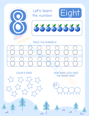 Number tracing template